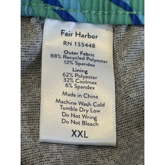 Fair Harbor Men’s XXL Mastros-Anchor Trunk Green Seabay Boardshorts NWT - Picture 3 of 7